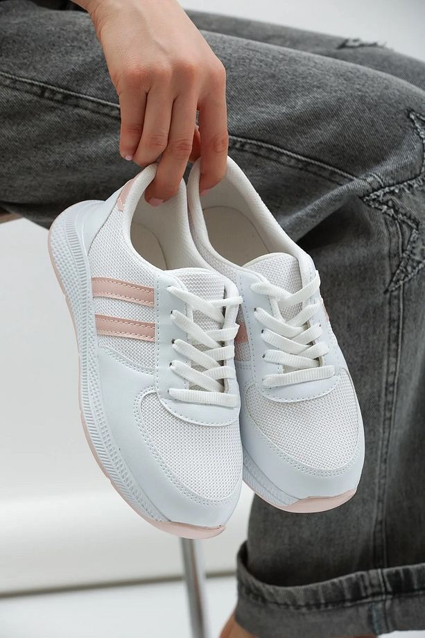 UNISEX MODEL FİLELİ RAHAT TABAN GÜNLÜK SPOR AYAKKABI SNEAKER - 2