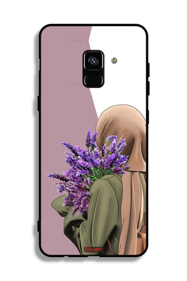 غطاء حماية لهاتف Samsung Galaxy A8 Plus (2018) يحمل زهرة