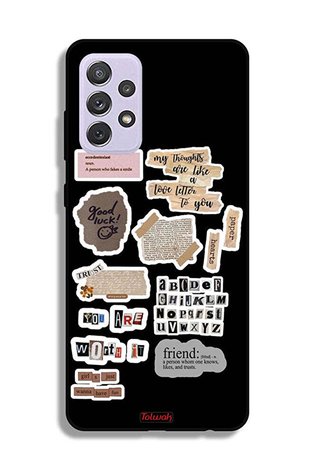 Samsung Galaxy A72 5G Protective Case Cover Good Luck Quotes Stickers