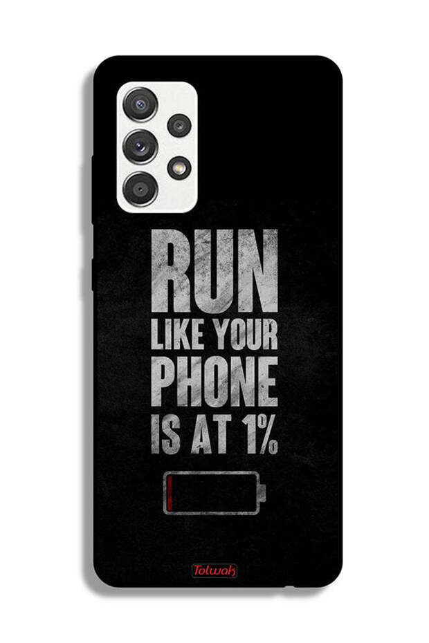 Samsung Galaxy M32 5G Protective Case Cover Run Like Your Phone Is At 1 Percent