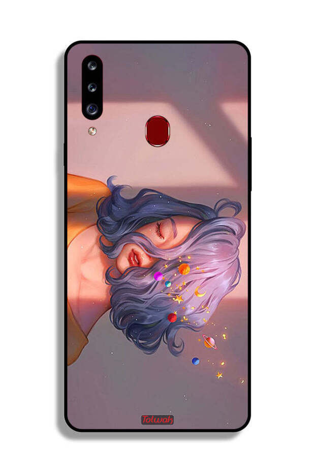 Samsung Galaxy A20s Protective Case Cover Girl And Space Art