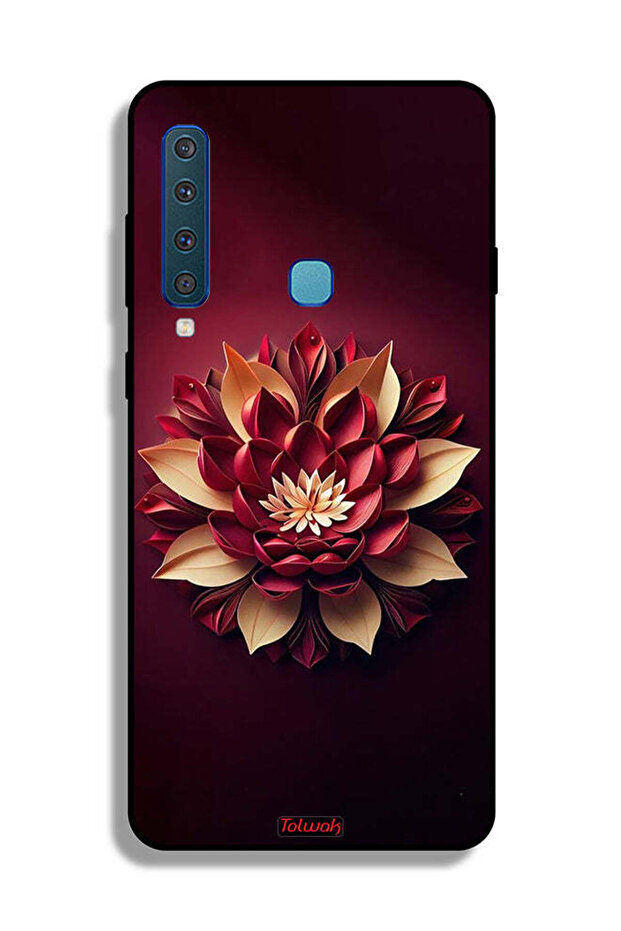 غطاء حماية لهاتف Samsung Galaxy A9 (2018) بتصميم زهور تجريدية
