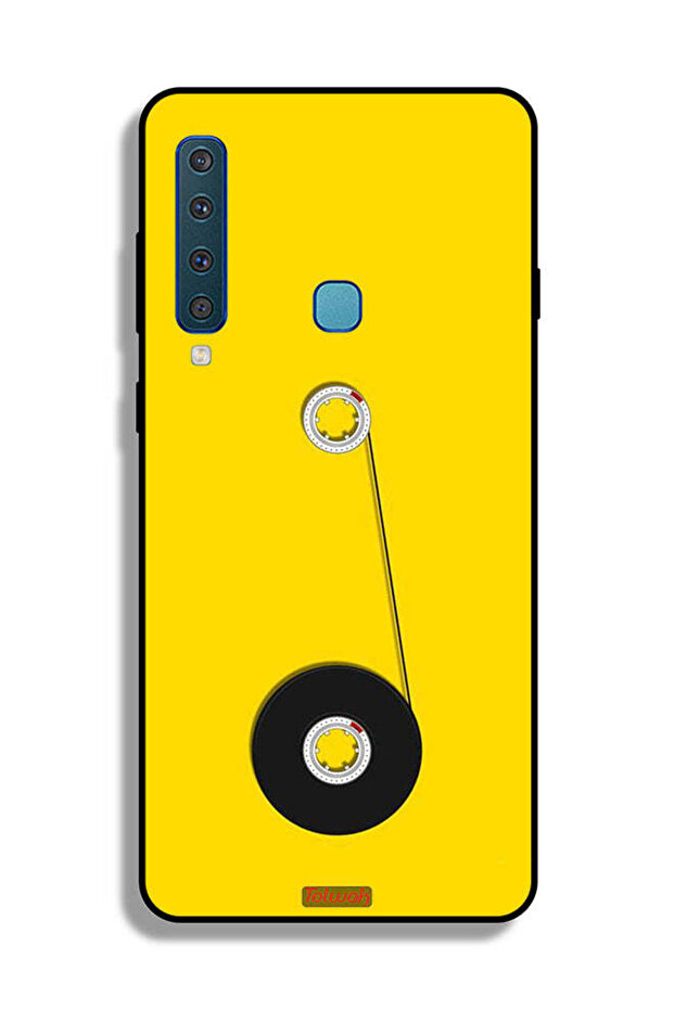 غطاء حماية لهاتف Samsung Galaxy A9 (2018) بتصميم عجلة الكاسيت