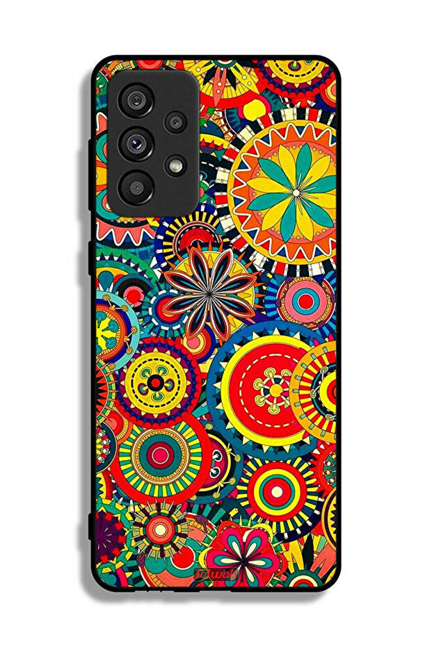 Samsung Galaxy A73 5G Protective Case Cover Colorful Mandala Pattern