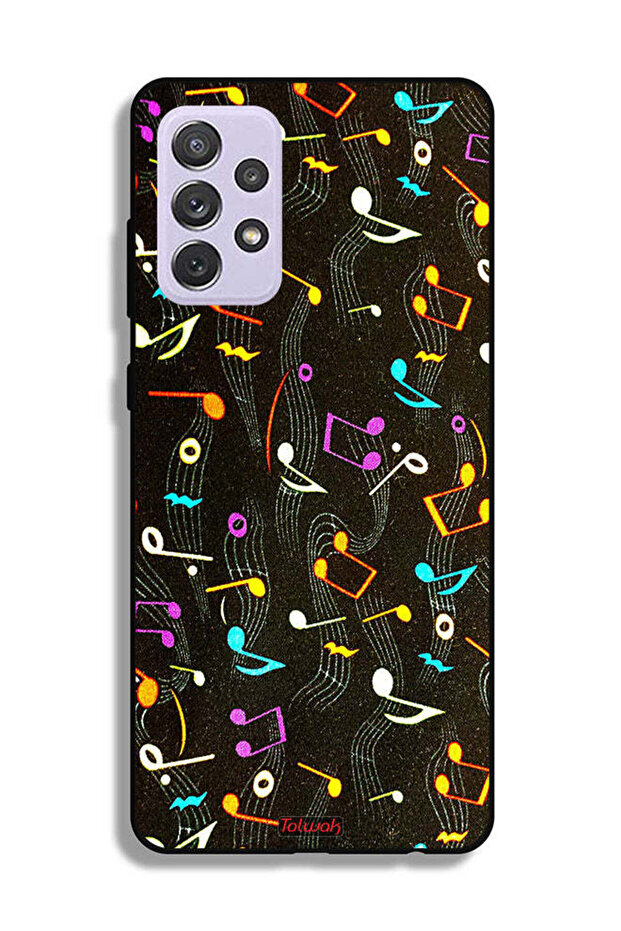 Samsung Galaxy A72 5G Protective Case Cover Music Fabric Pattern