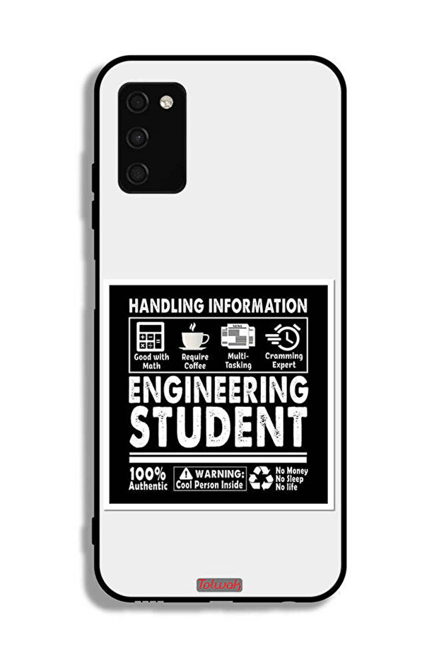 غطاء حماية لهاتف Samsung Galaxy A02s، ملصق طالب هندسة