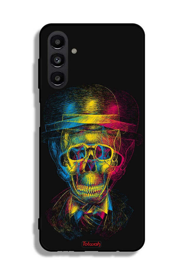 Samsung Galaxy A13 5G Protective Case Cover Skull Colorful Hat Fantasy Art