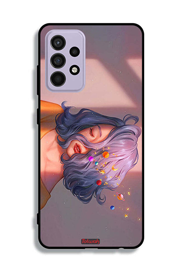Samsung Galaxy A52 Protective Case Cover Girl And Space Art