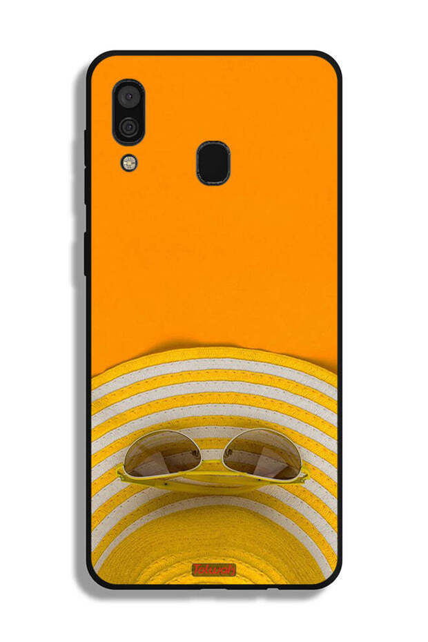 غطاء حماية واقٍ لهاتف Samsung Galaxy A20 وقبعة النظارات