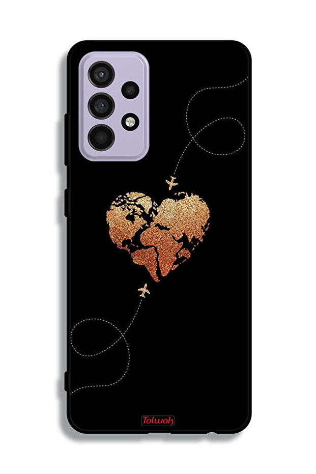 Samsung Galaxy A52 Protective Case Cover Airplanes Touching Heart