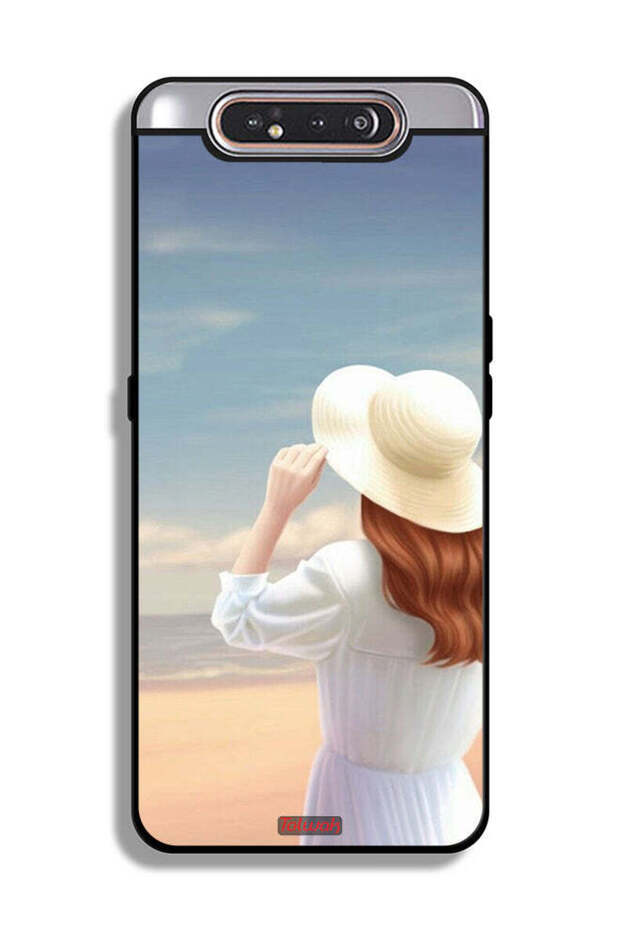 Samsung Galaxy A80 Protective Case Cover Hat Girl Standing