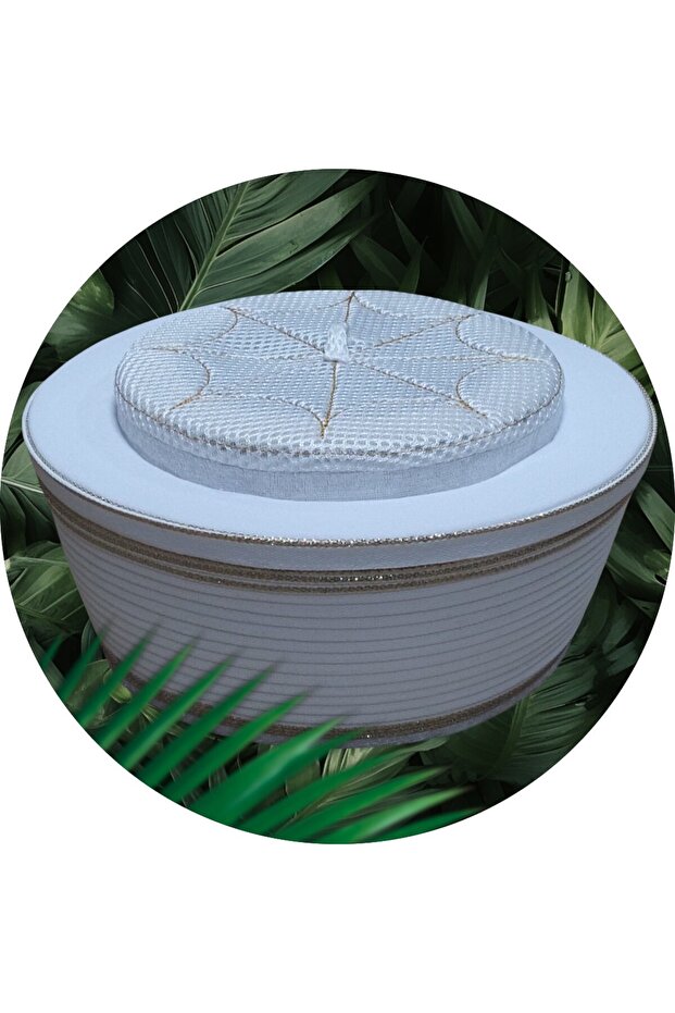 Luxury Sarik, Imam Sarik, Mosque Sarik, White Sarik, Mesh Sarik, White Mesh Sarik, Handmade Sarik S229