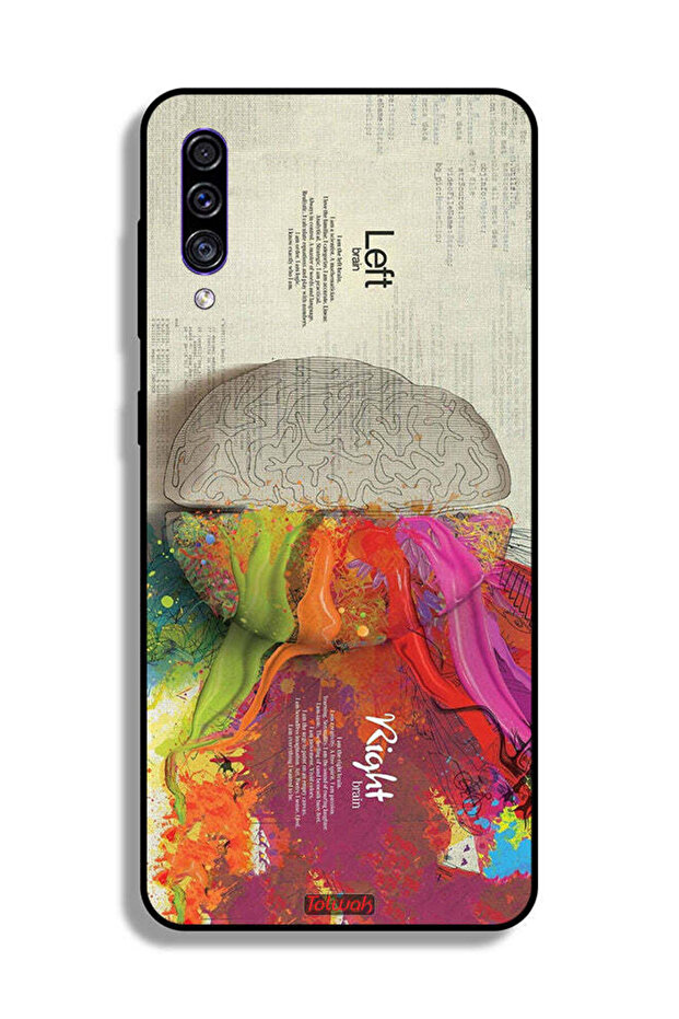 غطاء حماية لهاتف Samsung Galaxy A50 بتصميم تجريدي لعلم الدماغ