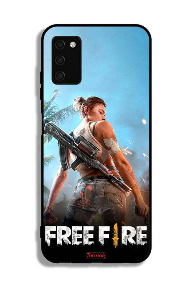 غطاء حماية لهاتف Samsung Galaxy A03s بتصميم فري فاير