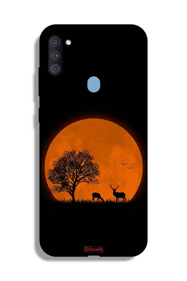 Samsung Galaxy A11 Protective Case Cover Evening Moon Art