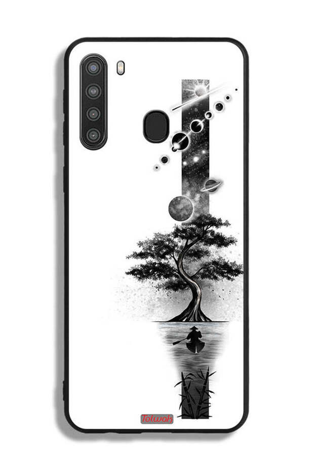 غطاء حماية لهاتف Samsung Galaxy A21 بتصميم فن الأرض والفضاء