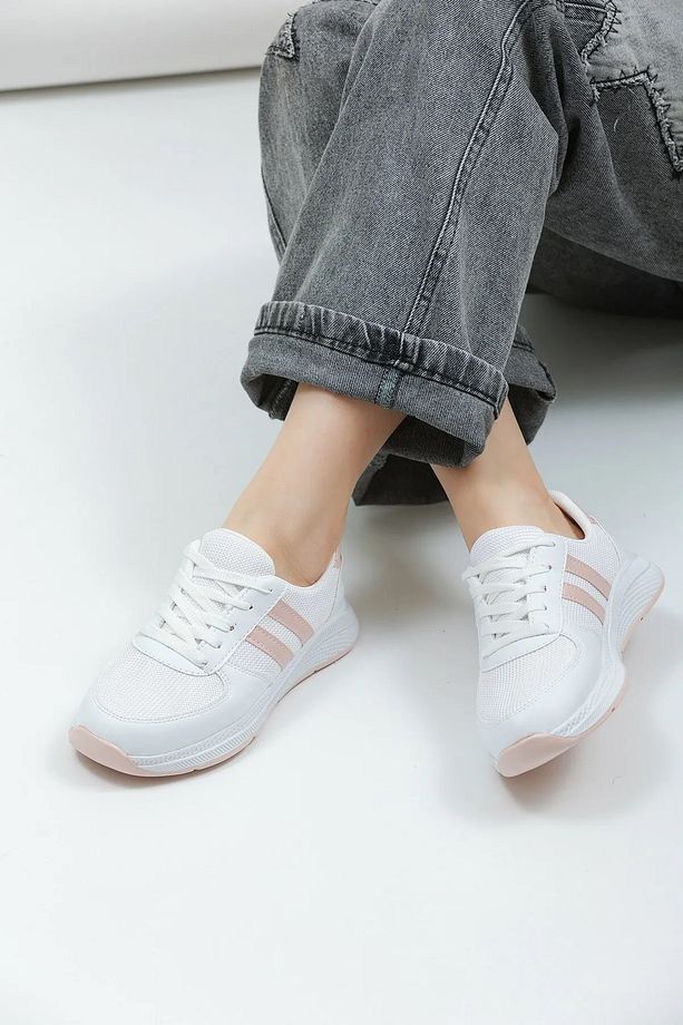 UNISEX MODEL FİLELİ RAHAT TABAN GÜNLÜK SPOR AYAKKABI SNEAKER - 3