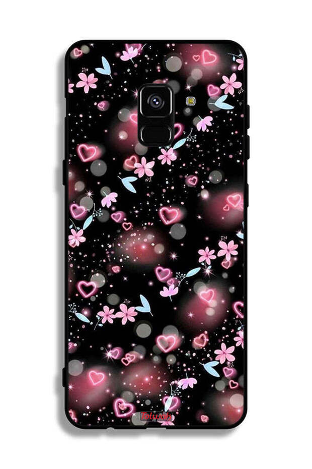 Samsung Galaxy A8 Plus (2018) Protective Case Cover Small Hearts And Flowers