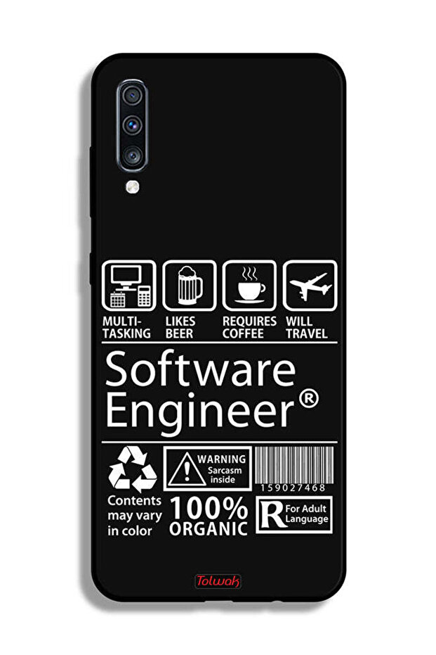 غطاء حماية لهاتف Samsung Galaxy A70، ملصق مهندس برمجيات