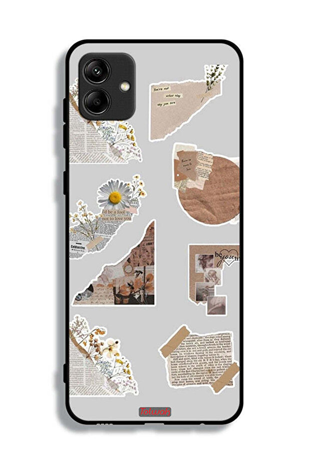 Samsung Galaxy A04 Protective Case Cover Pieces Of Paper Stickers