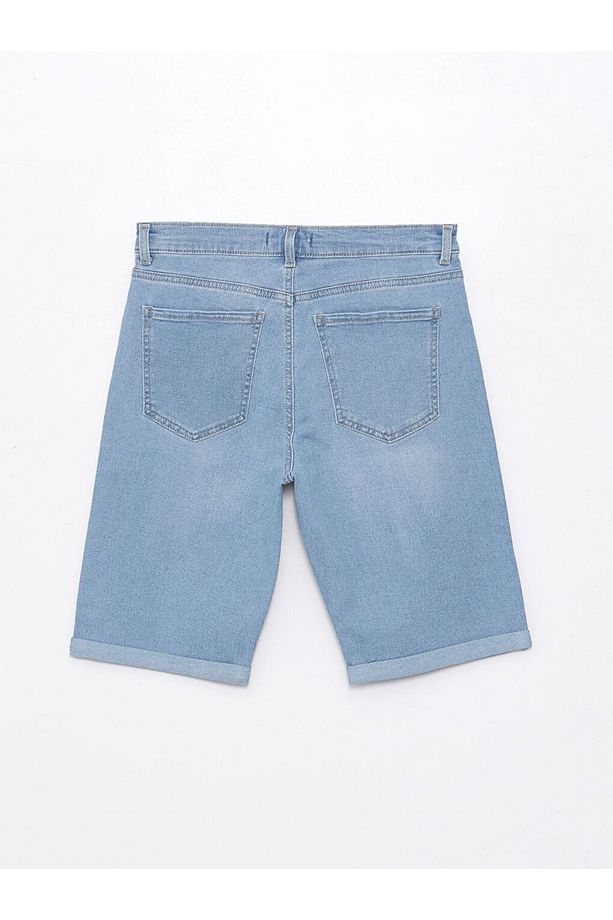 Indigo Bermuda Fit Kadın Jean Şort - 6