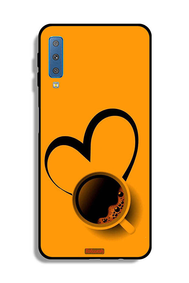 غطاء حماية لهاتف Samsung Galaxy A7 (2018) بتصميم فن فنجان القهوة