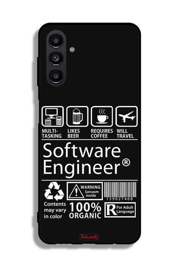 غطاء حماية لهاتف Samsung Galaxy A04s، ملصق مهندس برمجيات