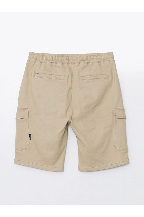 Bej Slim Fit Erkek Kargo Şort - 7