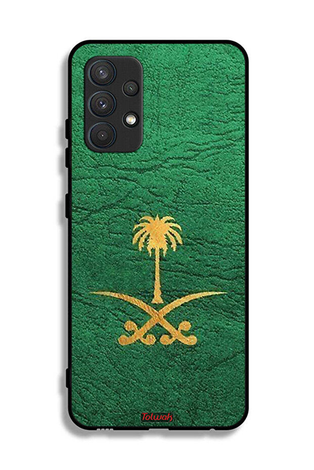 Samsung Galaxy A32 4G Protective Case Cover Kingdom Of Saudi Arabia Sign On Leather