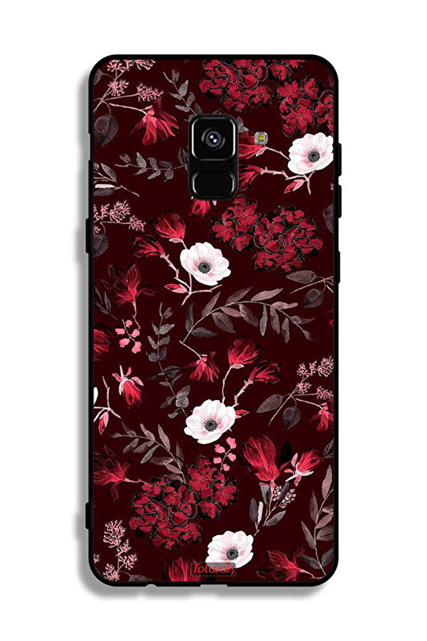 Samsung Galaxy A8 Plus (2018) Protective Case Cover Small Flowers And Tropical Leaves