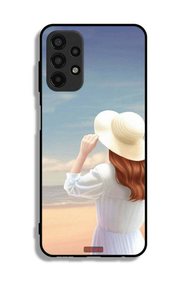Samsung Galaxy A13 4G Protective Case Cover Hat Girl Standing