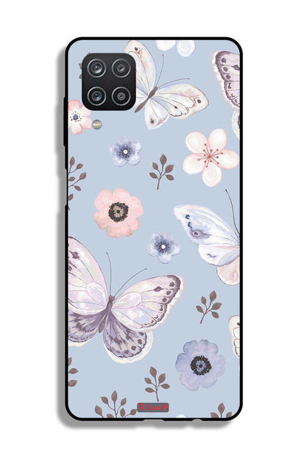 Samsung Galaxy A12 Protective Case Cover Butterflies And Flowers