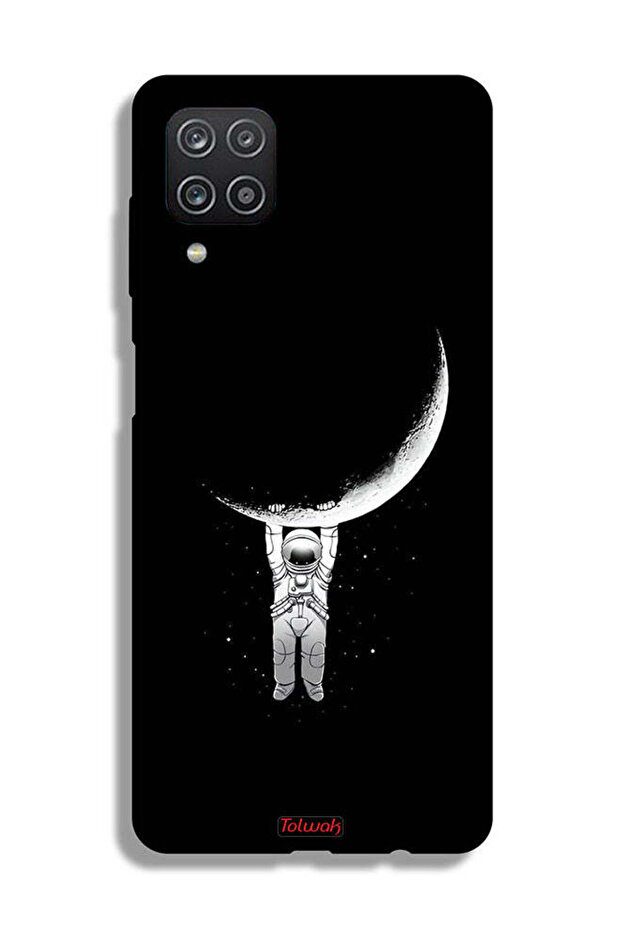 Samsung Galaxy A12 Protective Case Cover Hanging From Moon