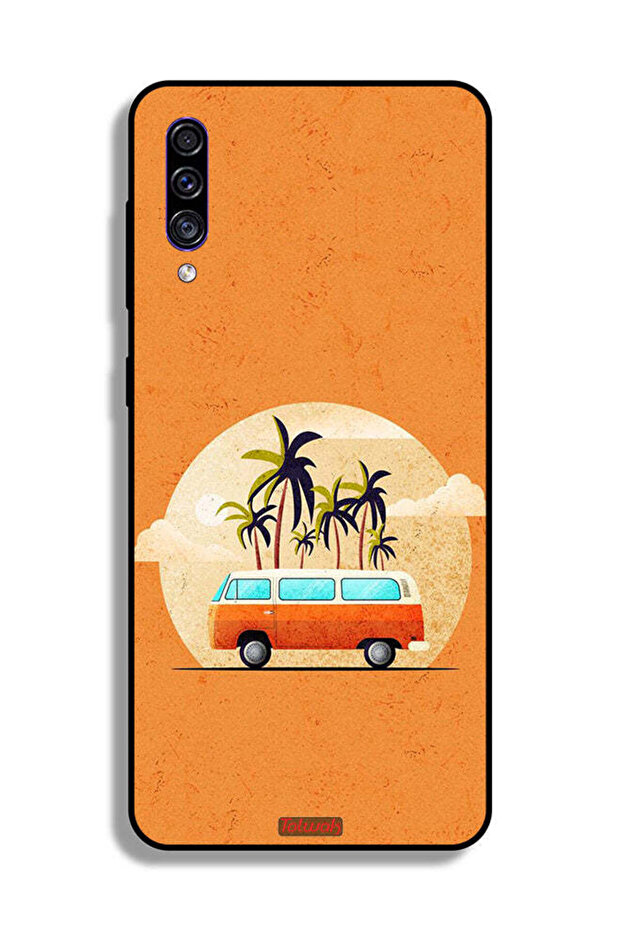 غطاء حماية لهاتف Samsung Galaxy A50 بتصميم حافلة فنية
