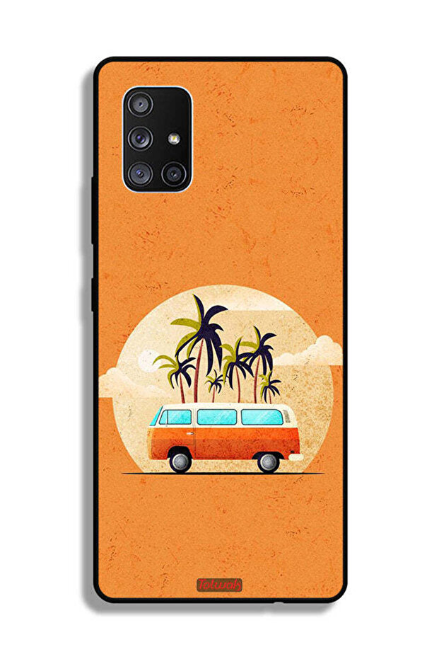 غطاء حماية لهاتف Samsung Galaxy A71 5G بتصميم حافلة فنية