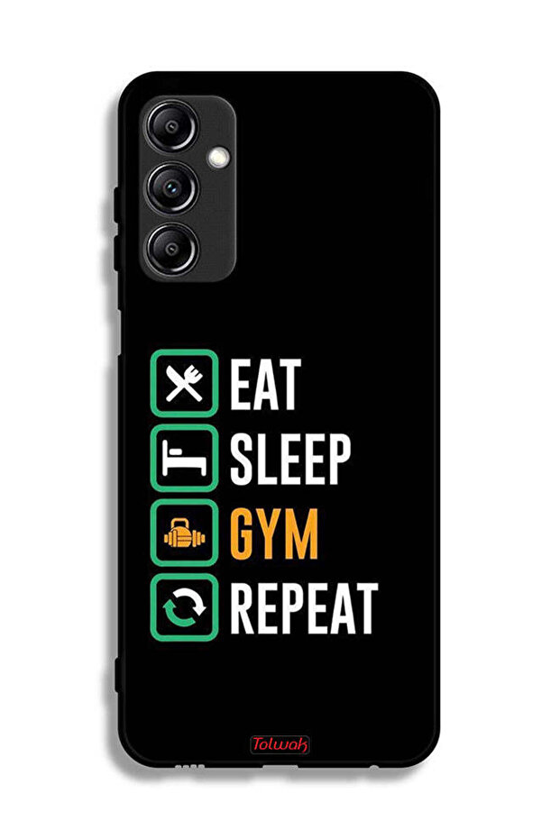 غطاء حماية لهاتف Samsung Galaxy A24 4G Eat Sleep Gym Repeat