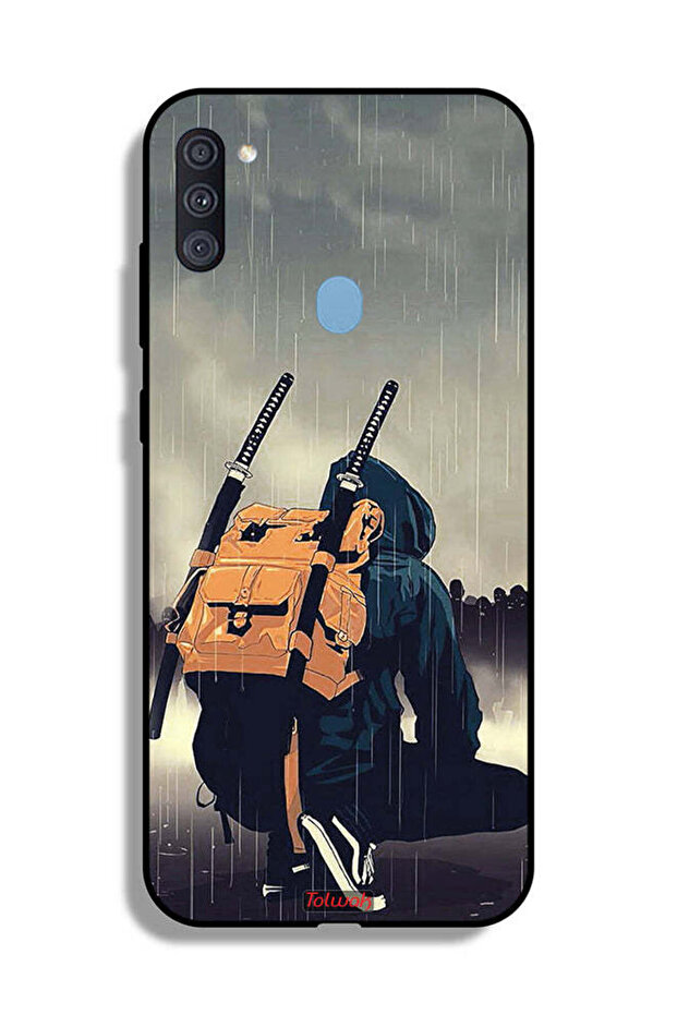 غطاء حماية لهاتف Samsung Galaxy A11 بتصميم سيف ساموراي الرقمي
