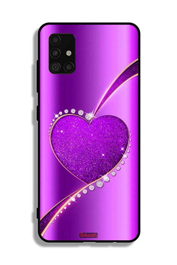 Samsung Galaxy A51 4G Protective Case Cover Glitter Heart