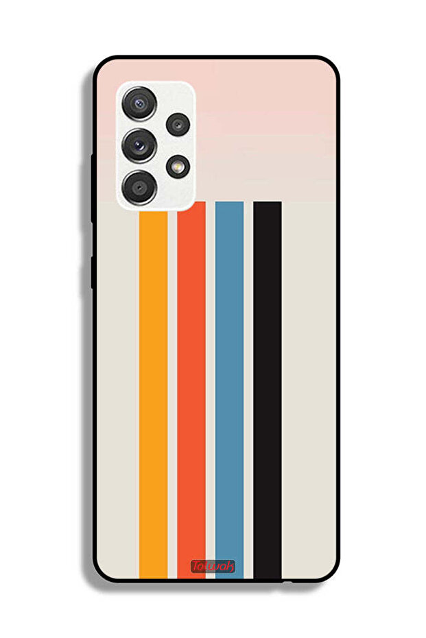 Samsung Galaxy M32 5G Protective Case Cover Straight Lines Pattern