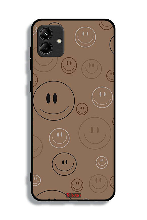 Samsung Galaxy M04 Protective Case Cover Smiley Faces Pattern