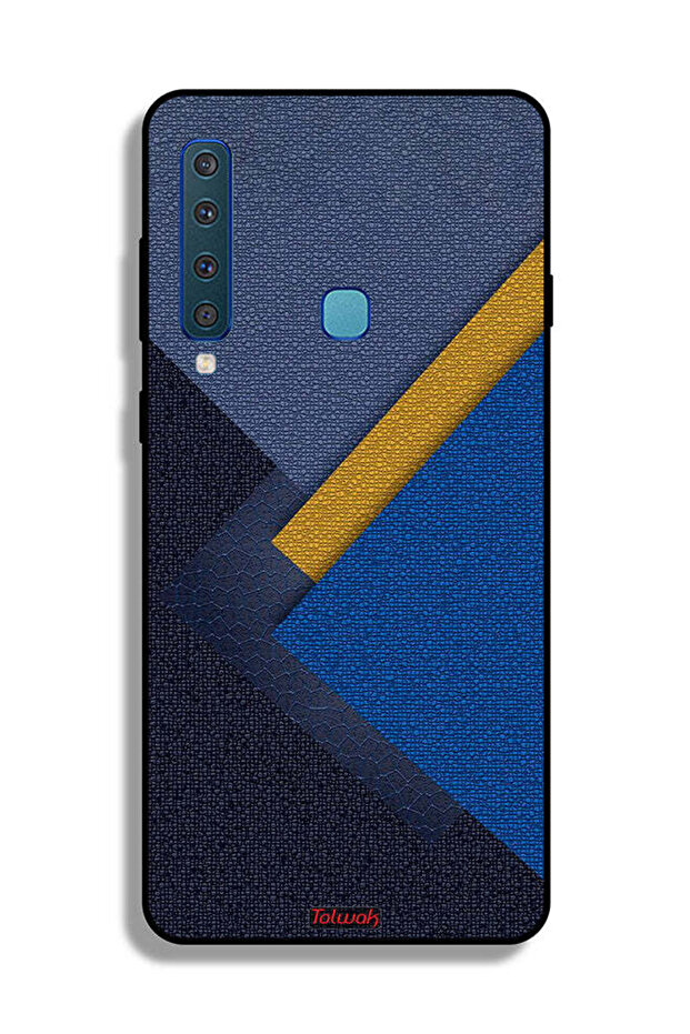 غطاء حماية لهاتف Samsung Galaxy A9 (2018) بنقشة مثلثات جلدية