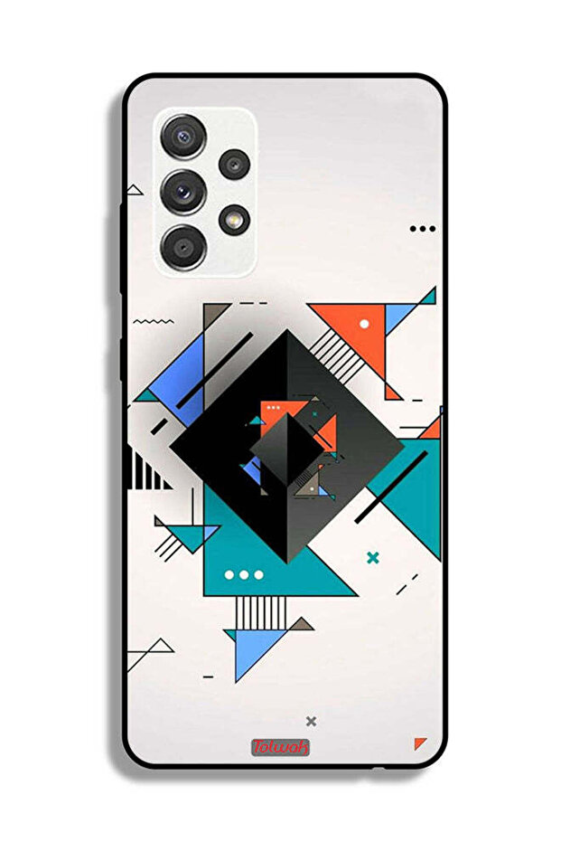 Samsung Galaxy M32 5G Protective Case Cover Square And Triangle Shapes Abstract Pattern
