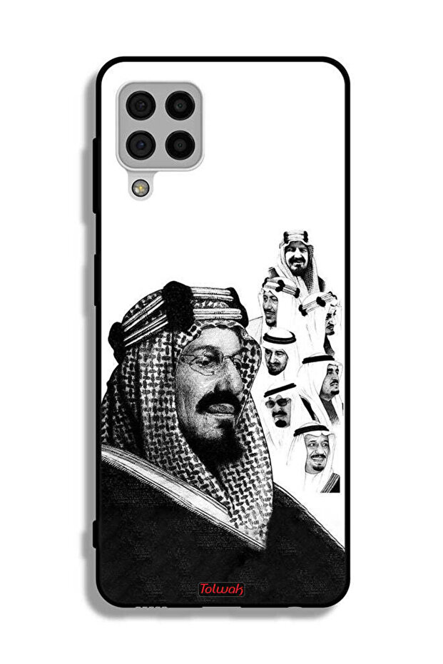 Samsung Galaxy A22 4G Protective Case Cover Kings Of Saudi Arabia BW Poster Art