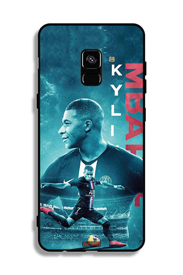 غطاء حماية لهاتف Samsung Galaxy A8 Plus (2018) مع ملصق Mbappé