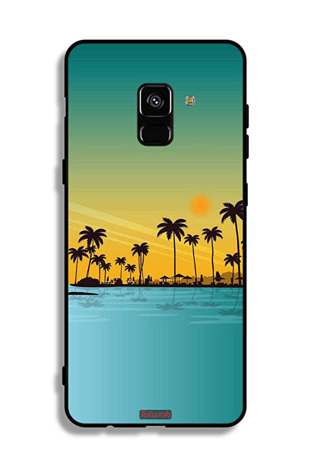 غطاء حماية لهاتف Samsung Galaxy A8 Plus (2018) بطبعة فن تجريدي