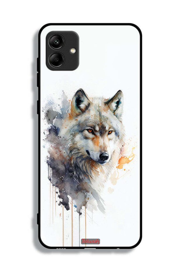 غطاء حماية لهاتف Samsung Galaxy A04e بتصميم فن الذئب التجريدي