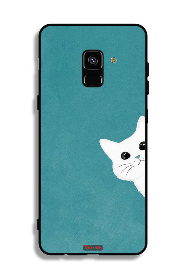 غطاء حماية لهاتف Samsung Galaxy A8 Plus (2018) بتصميم قطة