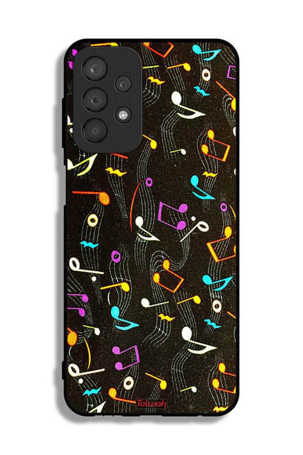 Samsung Galaxy A23 Protective Case Cover Music Fabric Pattern