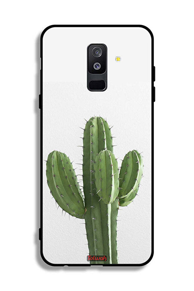 غطاء حماية لهاتف Samsung Galaxy A6 Plus (2018) بنقشة نبات الصبار