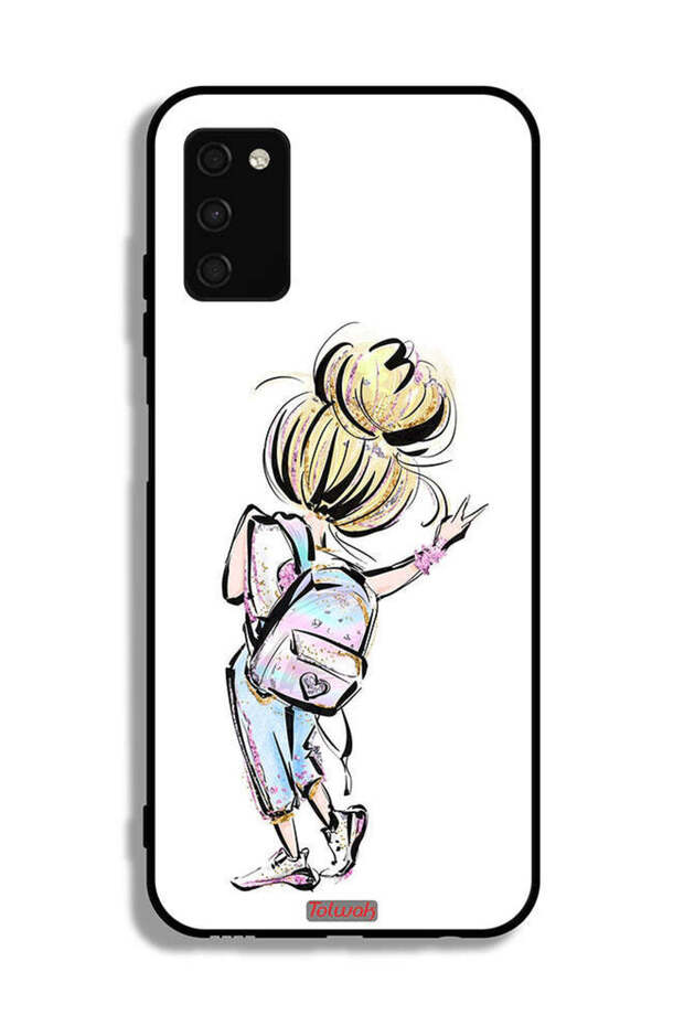 Samsung Galaxy A03s Protective Case Cover Back To School Girl Art